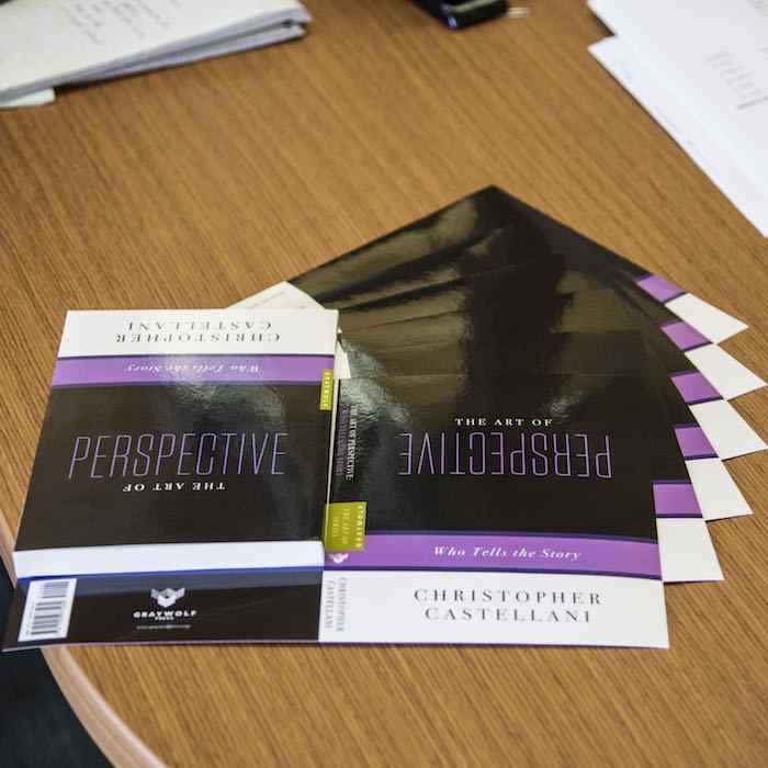 An array of cover proofs for The Art of Perspective