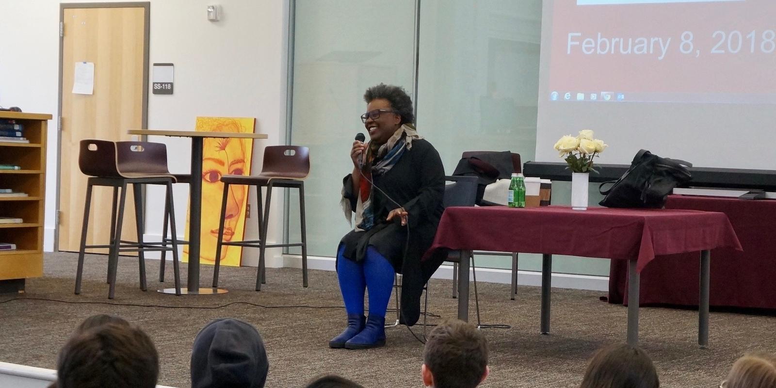 Claudia Rankine Speaking to High School Students